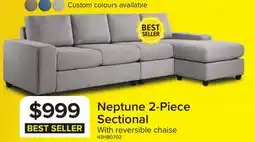 Leon's Neptune 2-Piece Sectional with Reversible Chaise - Grey offer