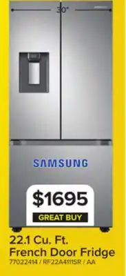 Leon's Samsung 30 22.1 Cu. Ft. Stainless Steel French Door Refrigerator - RF22A4111SR/AA offer