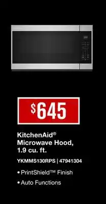 Leon's KitchenAid Microwave Hood offer