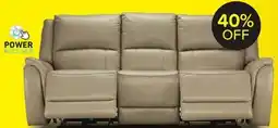 Leon's Maxton Leather Power Reclining Sofa - Taupe offer