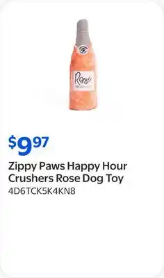 Walmart Zippy Paws Happy Hour Crushers Rose Dog Toy offer