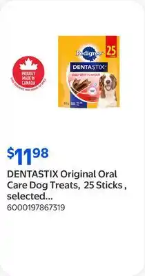 Walmart DENTASTIX Original Oral Care Dog Treats, 25 Sticks , selected varieties offer