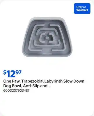 Walmart One Paw, Trapezoidal Labyrinth Slow Down Dog Bowl, Anti-Slip and Easy to Clean offer