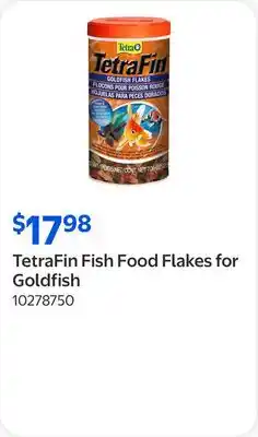 Walmart TetraFin Fish Food Flakes for Goldfish offer