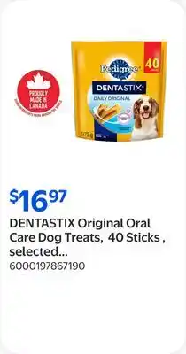 Walmart DENTASTIX Original Oral Care Dog Treats, 40 Sticks , selected varieties offer