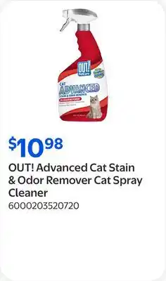 Walmart OUT! Advanced Cat Stain & Odor Remover Cat Spray Cleaner offer