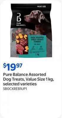 Walmart Pure Balance Assorted Dog Treats, Value Size 1 kg, selected varieties offer