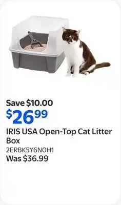 Walmart IRIS USA Open-Top Cat Litter Box offer