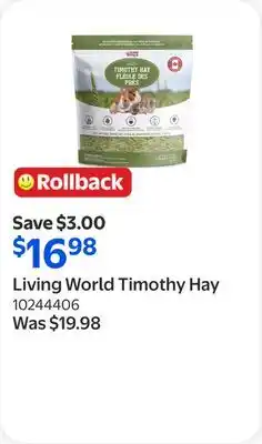 Walmart Living World Timothy Hay offer