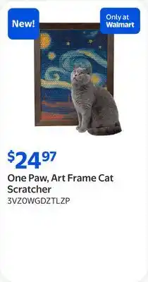 Walmart One Paw, Art Frame Cat Scratcher offer
