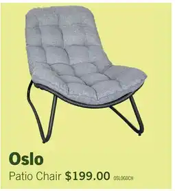 The Brick Oslo Outdoor Patio Lounger Chair - Hand-Woven Resin Wicker & Metal, UV & Weather Resistant - Grey offer