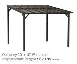 The Brick Outsunny 10' X 10' Pergola, Upf 50+ & Waterproof Polycarbonate Gazebo offer