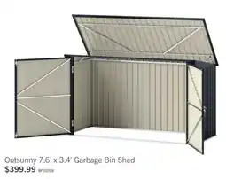 The Brick Outsunny 7.6' x 3.4' Garbage Bin Shed offer