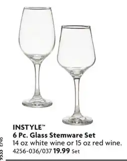Home Hardware 6 Pc. Glass Stemware Set offer