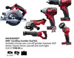 Home Hardware M18 Cordless Combo Tool Kit offer