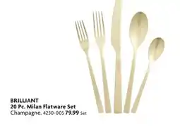 Home Hardware 20 Pc. Milan Flatware Set offer