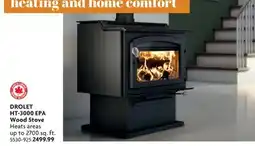 Home Hardware HT-3000 EPA Wood Stove offer