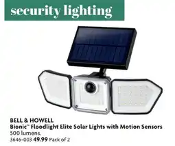 Home Hardware BELL & HOWELL Bionic Floodlight Elite Solar Lights with Motion Sensors offer