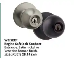 Home Hardware Regina Safelock Knobset offer
