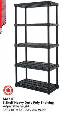 Home Hardware 5 Shelf Heavy Duty Poly Shelving offer