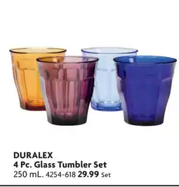 Home Hardware 4 Pc. Glass Tumbler Set offer