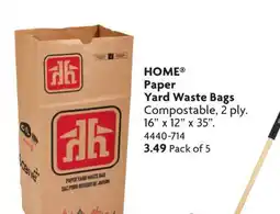 Home Hardware Paper Yard Waste Bags offer