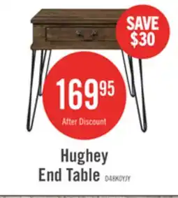 The Brick Hughey End Table With 1 Drawer, Rustic Oak offer