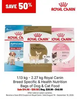 Ren’s Pets Depot Royal Canin Breed Specific & Health Nutrition Bags of Dog & Cat Food offer