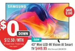 The Brick SAMSUNG 43 M70H Mini-LED 4K Smart Tizen TV (UN43M70HAFXZC) – 2026 Model offer