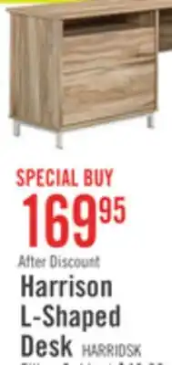 The Brick Harrison 65.35 L-shaped Desk with Two Drawers – Kiln Acacia offer