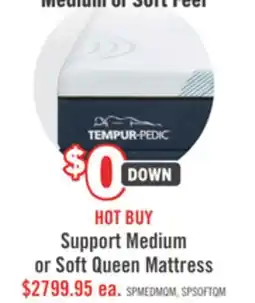The Brick Tempur-Pedic TEMPUR Support Medium Queen Mattress offer
