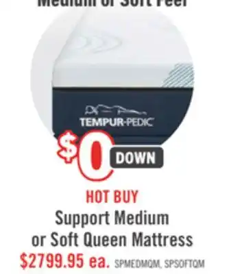 The Brick Tempur-Pedic TEMPUR Support Medium Queen Mattress offer