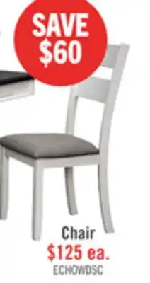 The Brick Echo Dining Chair with Linen-Look Fabric, Wood, Ladder-Back - White offer