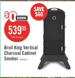 The Brick Broil King Vertical Charcoal Cabinet Smoker in Black Grill offer