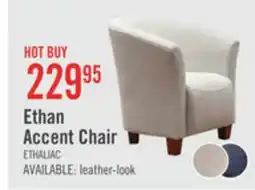 The Brick Ethan 31 Linen-Look Fabric Tub-Style Accent Chair with Wood Legs – Linen offer