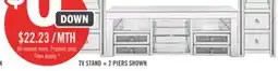 The Brick Oakley 59 Glam TV Stand with Storage and Cable Management for TVs up to 65- Silver offer