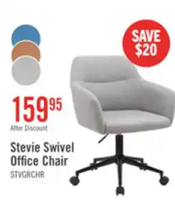 The Brick Stevie 23 Swivel Office Chair with Adjustable Height – Grey offer