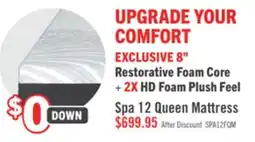 The Brick Springwall Spa 12 Plush Smooth Top Queen Mattress in a Box offer