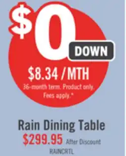 The Brick Rain Dining Table, 45W Round - Brown offer