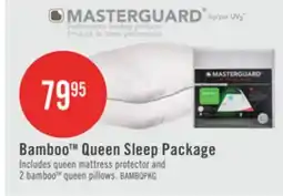 The Brick Masterguard Bamboo Queen Mattress Protector with 2 Queen Pillows offer