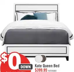 The Brick Kate Panel Bed with Headboard & Frame, White - Queen Size offer