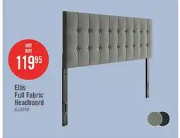 The Brick Ellis Upholstered Headboard in Grey Fabric, Button Tufted - Full Size offer