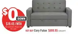 The Brick Cory 59 Velvet Fabric Klik Klak Futon with Tufting - Grey offer