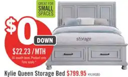 The Brick Kylie Platform Storage Bed with Headboard & Frame, Sand - Queen Size offer