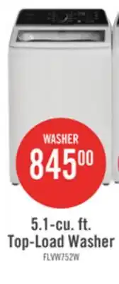 The Brick Frigidaire 5.1 Cu. Ft. Top-Load Washer - White - FLVW7523BW offer