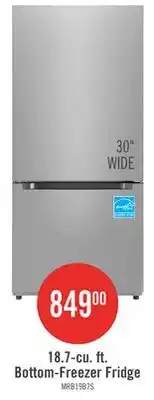 The Brick Midea 18.7 Cu. Ft. Bottom-Freezer Refrigerator - MRB19B7AST offer