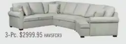 The Brick Scott Living Haven 3-Piece Right-Facing Chenille Fabric Cuddler Sleeper Sectional offer