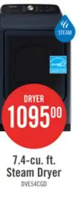The Brick Samsung 7.4 Cu. Ft. Electric Dryer with Steam - Navy - DVE54CG7155DAC offer