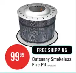 The Brick Outsunny Smokeless Fire Pit With Mat, 20 Firepit, Magnesium Oxide, Black offer