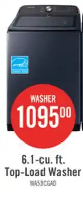 The Brick Samsung 6.1 Cu. Ft. Top-Load Washer - Navy - WA53CG7155ADA4 offer